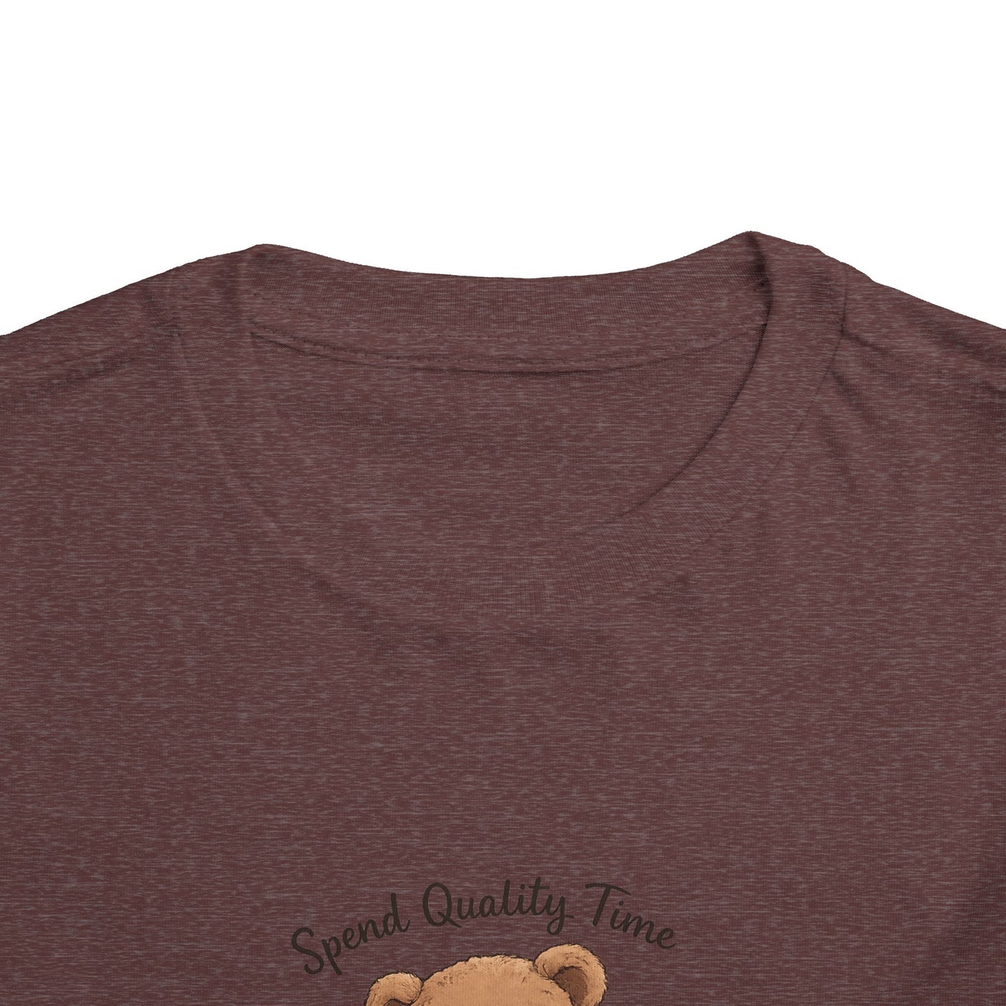 Toddler Tee — "Spend Quality Time with Jesus Today!" Bear Christian Kids Shirt
