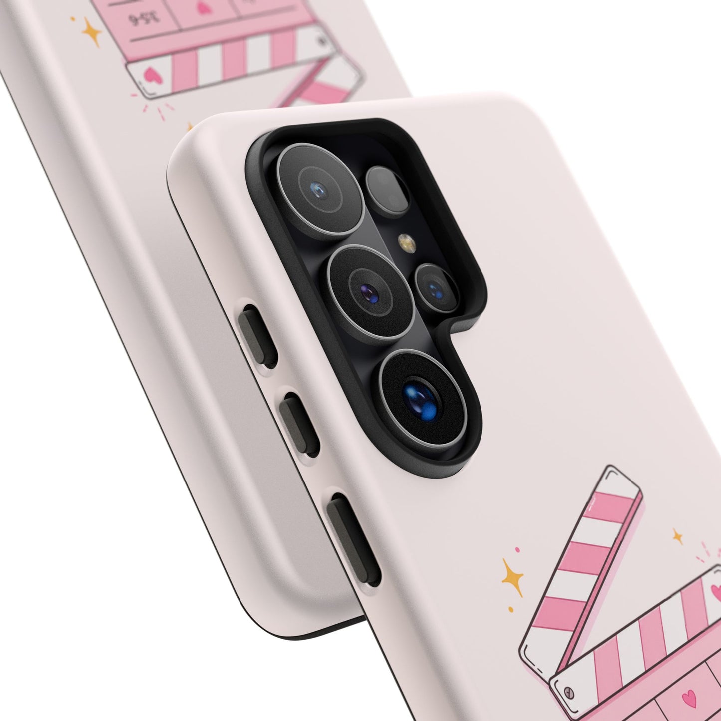 Pink Christian Phone Case — "Let God Direct Your Life" Cute Movie Clapper Design