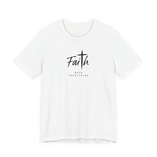 Faith Cross T-Shirt — 'Our Father' Lord's Prayer Back Print Christian Tee
