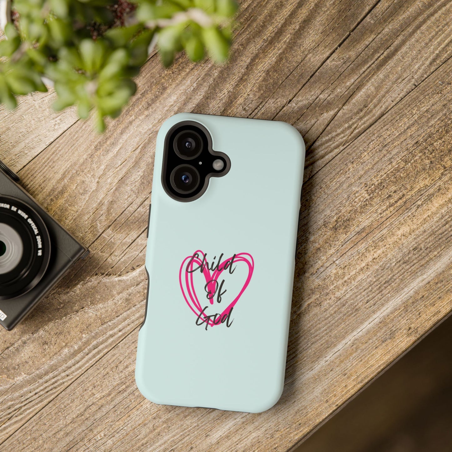 Phone Case — "Child of God" Pink Heart Magnetic Impact-Resistant