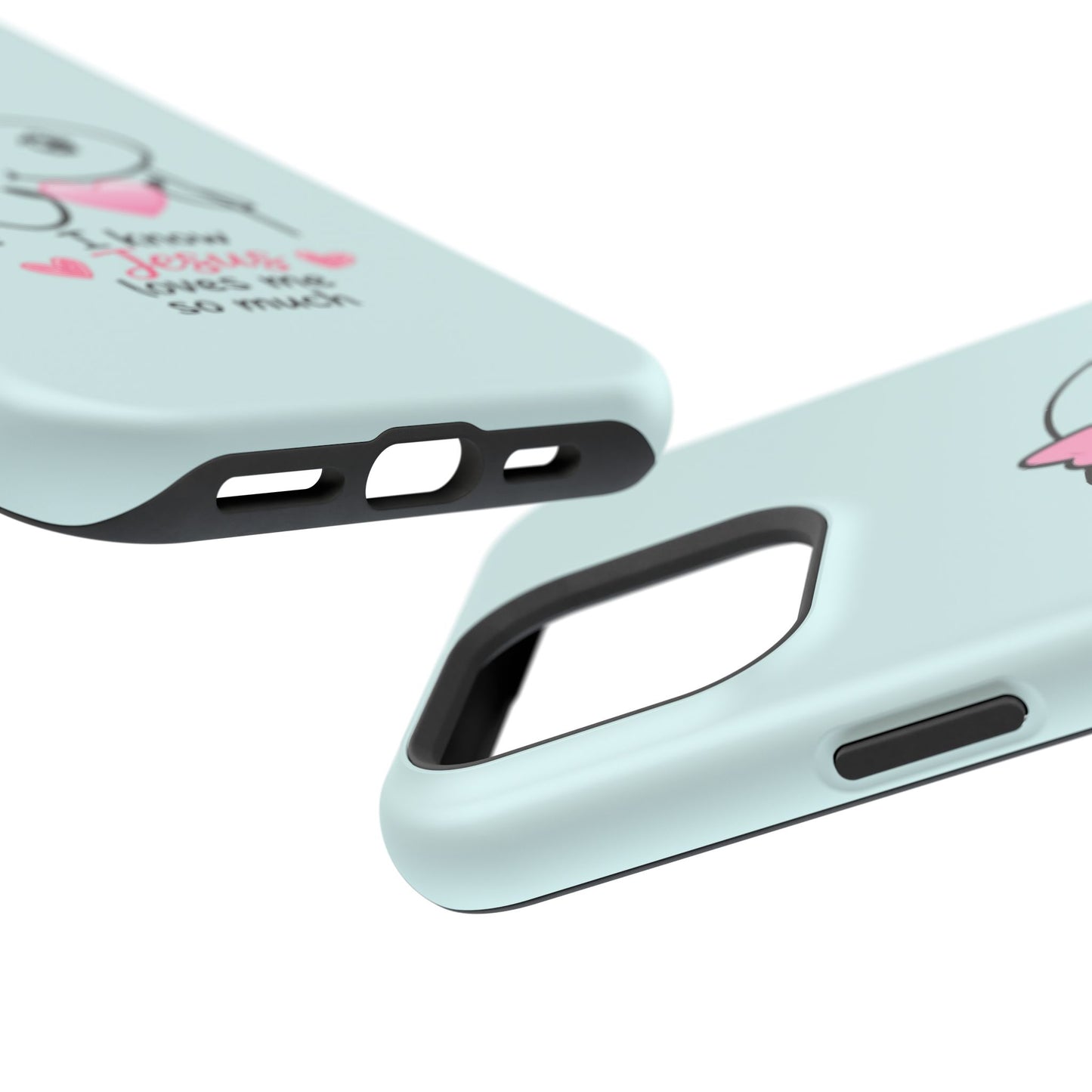 Christian Cute Heart Phone Case — "I Know Jesus Loves Me So Much" Magnetic Impact-Resistant Case