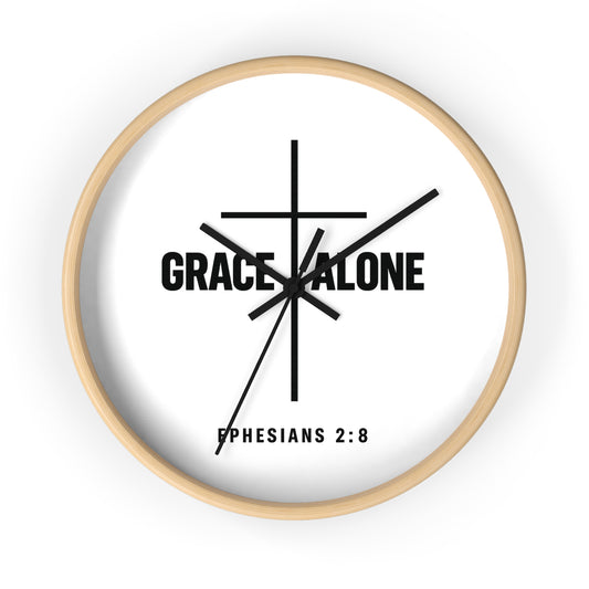 Prayer Cross Wall Clock — 'Our Father in Heaven' Inspirational Christian Clock