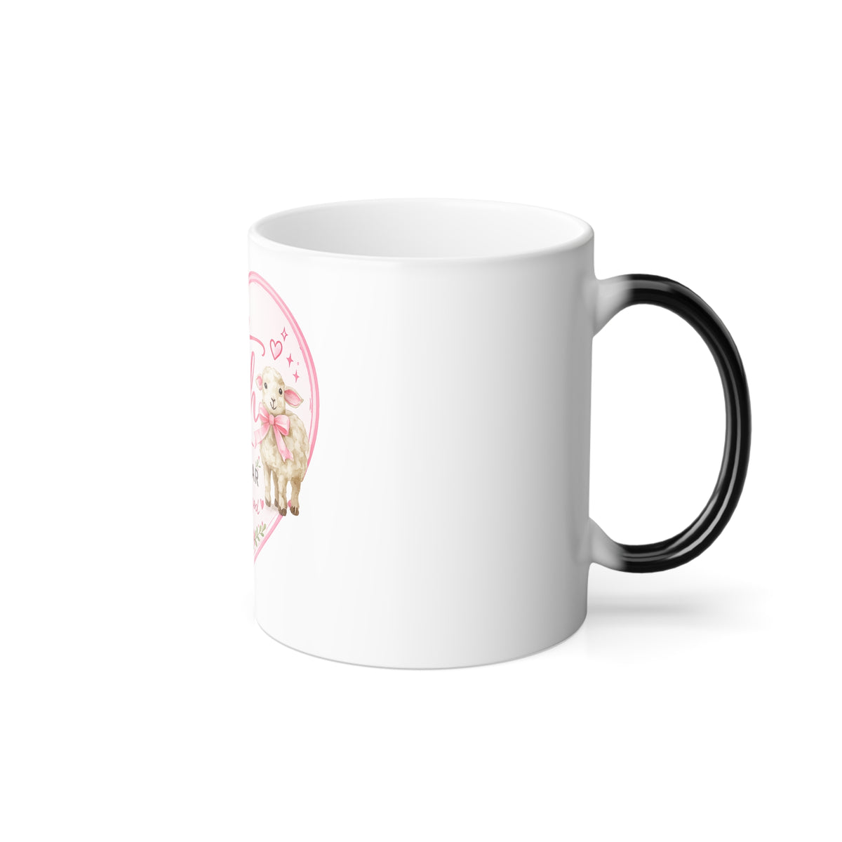 Faith Over Fear Color-Changing Mug — "Faith a Child of God" Heart Design, 11oz