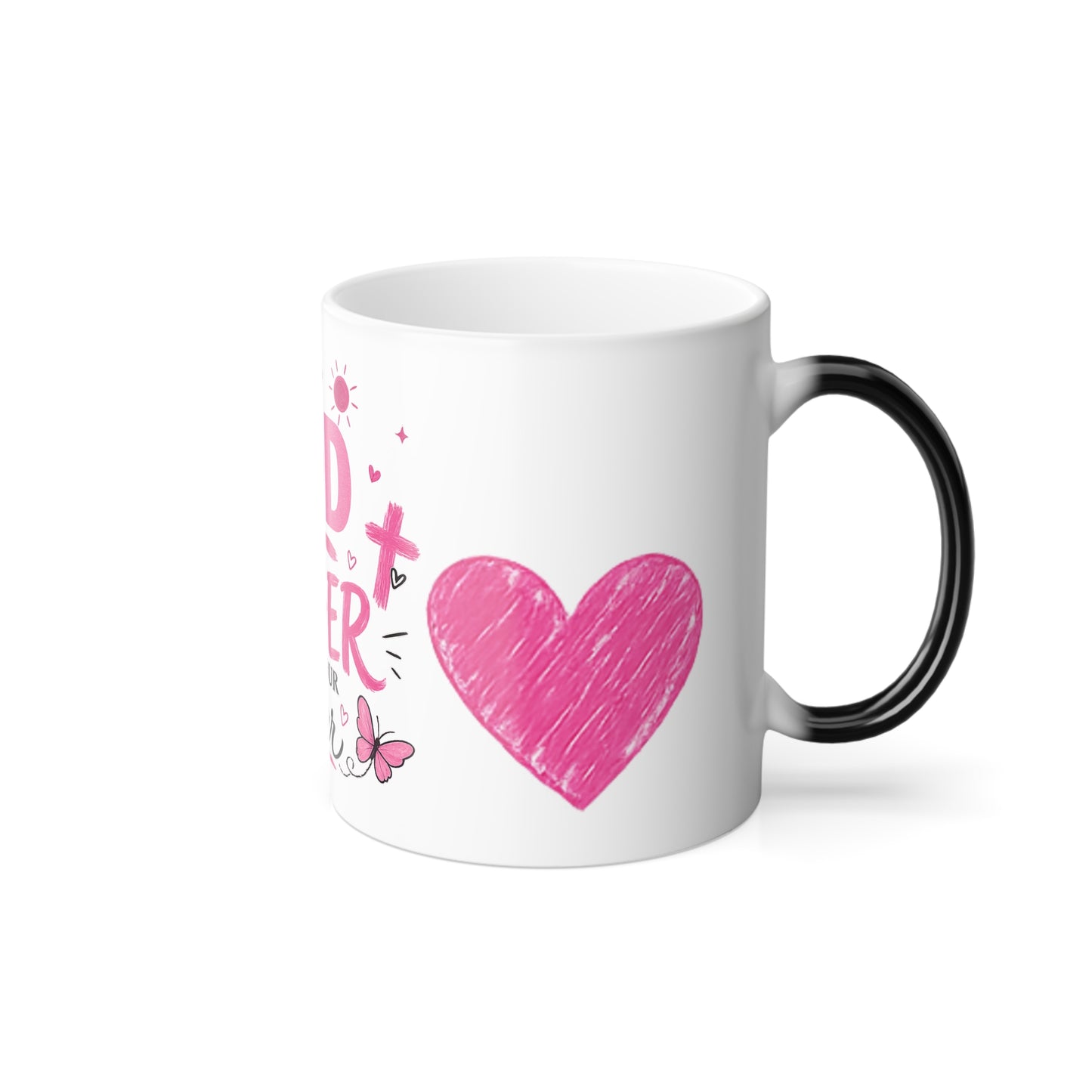 Color-Changing Mug — "God Is Bigger Than Your Fear" Inspirational Christian Coffee Cup, 11oz