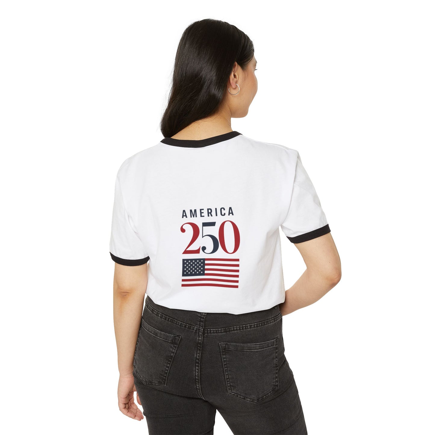 America 250 Blessed Unisex Cotton Ringer T-Shirt