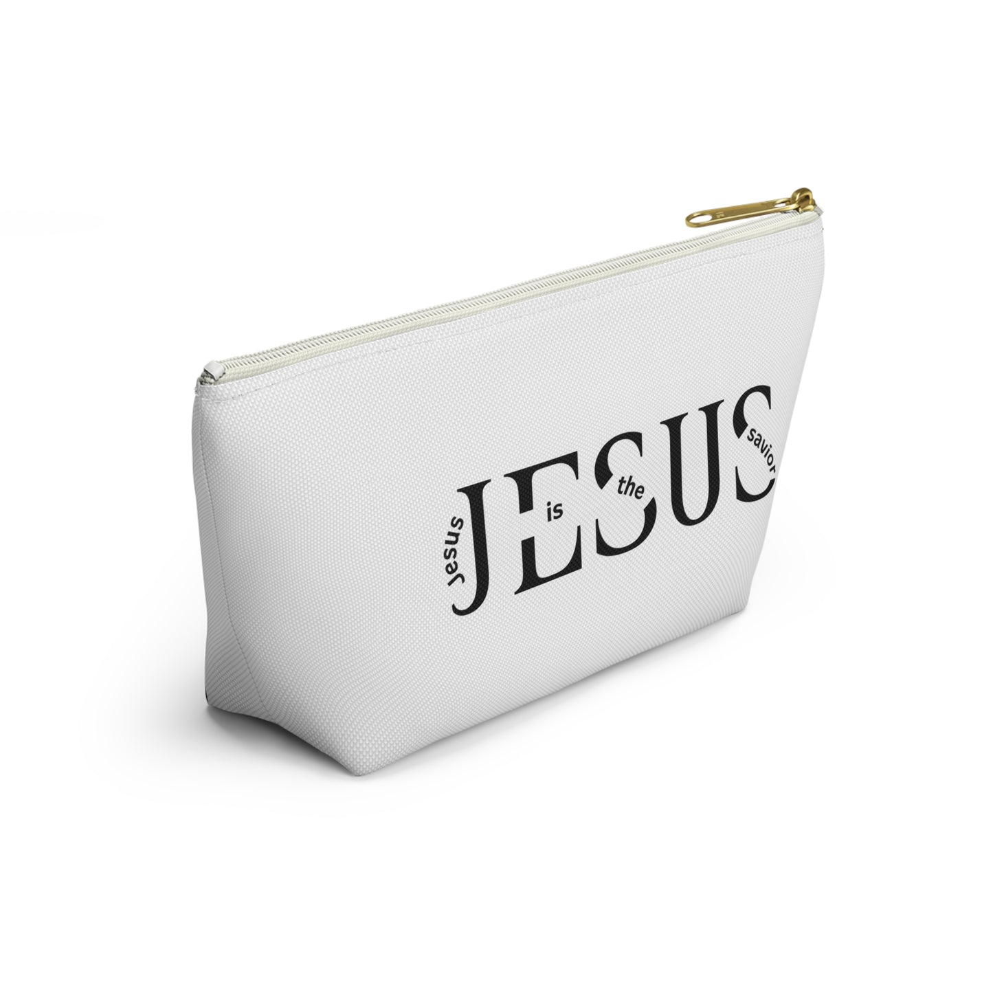 Faith Prayer Accessory Pouch — 'PRAY' & 'JESUS' Inspirational T-Bottom Pouch
