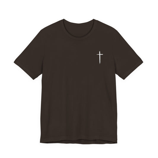 Christian T-Shirt — "When I Am Weak He Is Strong" Cross Tee