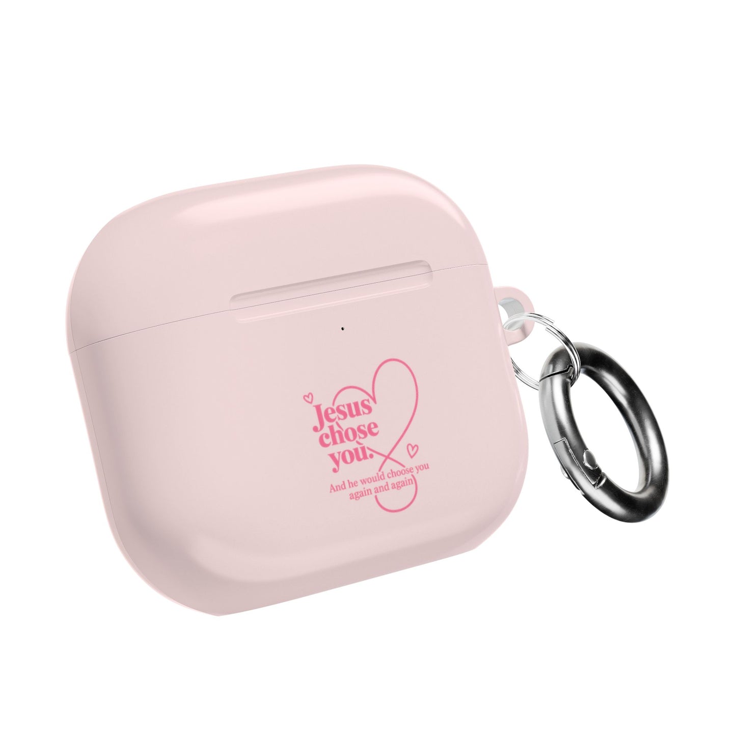 Pink Christian AirPod Case – "Jesus Chose You" & "God's Child" Faith Protective Cover