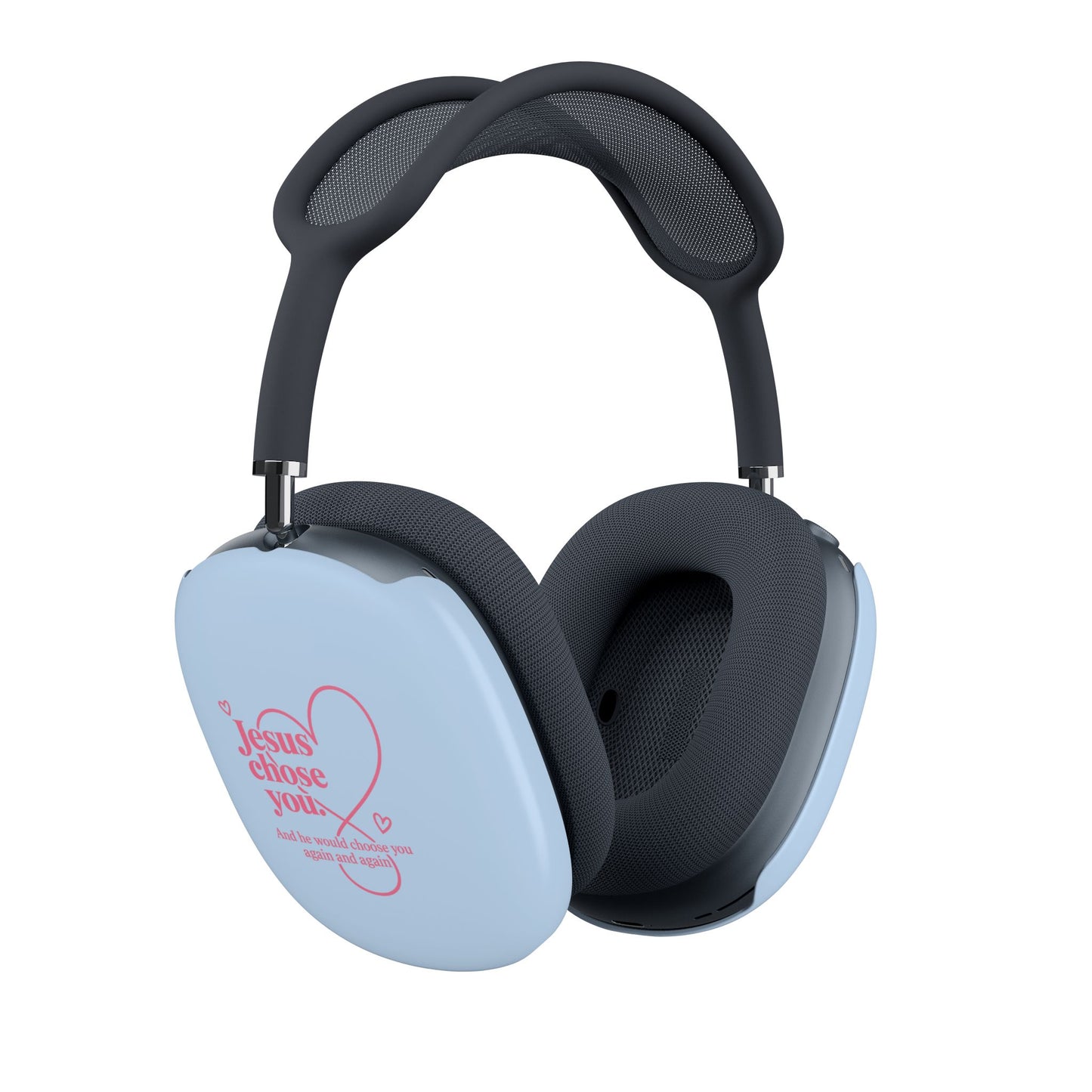 Christian Pastel AirPod Max Case — "Jesus Chose You" Cute Retro Music Design