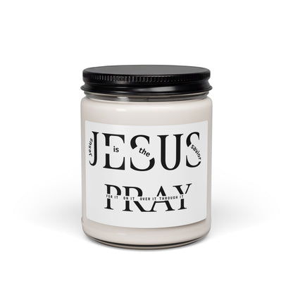Jesus Pray Scented Soy Candle — 9oz Inspirational Christian Gift