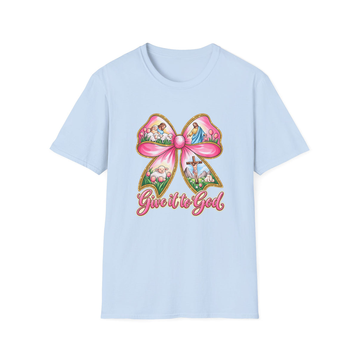 Give It to God Bow T-Shirt — Christian Faith Inspirational Tee