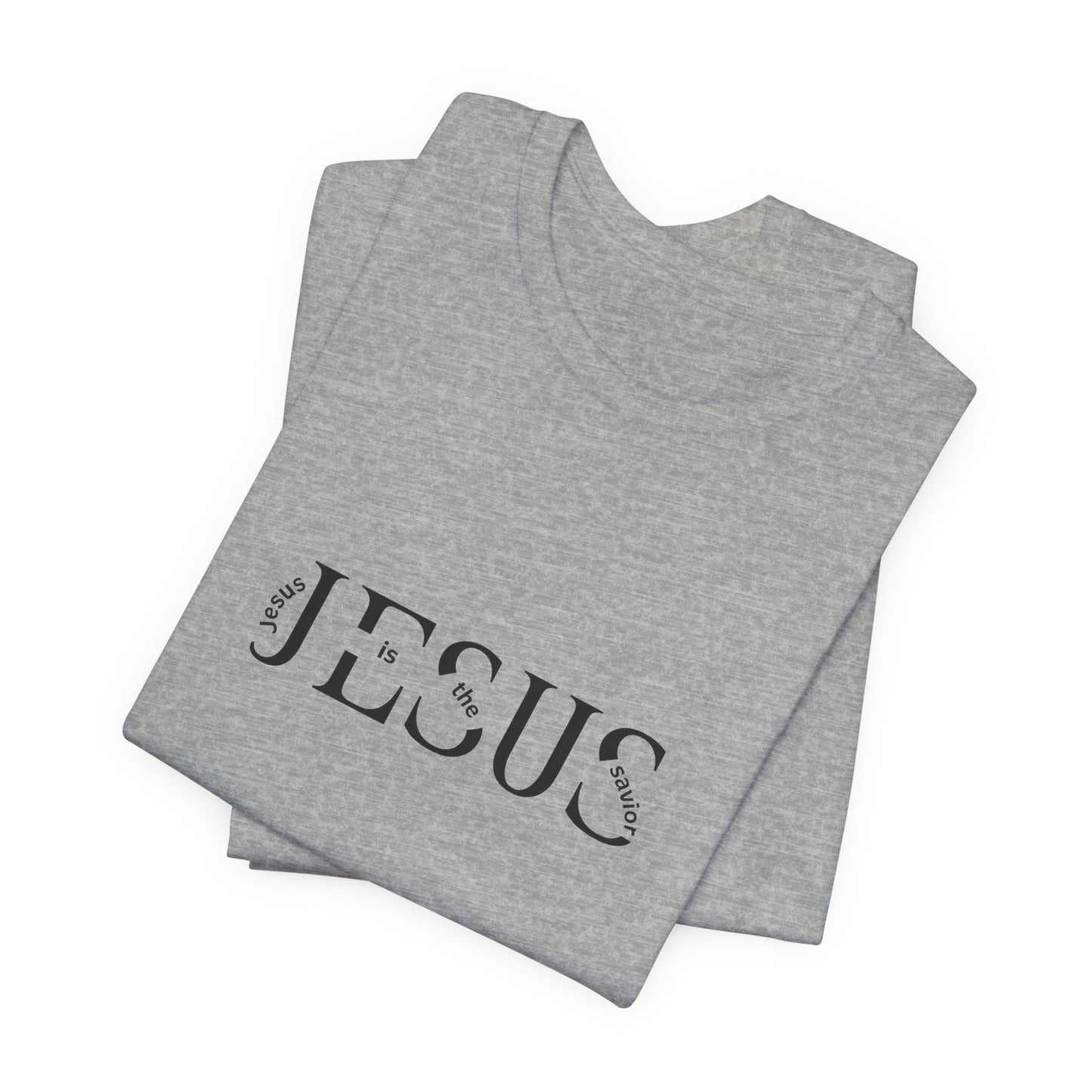 Jesus Minimalist Tee — Distressed Script Christian T-Shirt