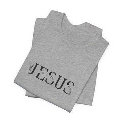 Jesus Minimalist Tee — Distressed Script Christian T-Shirt