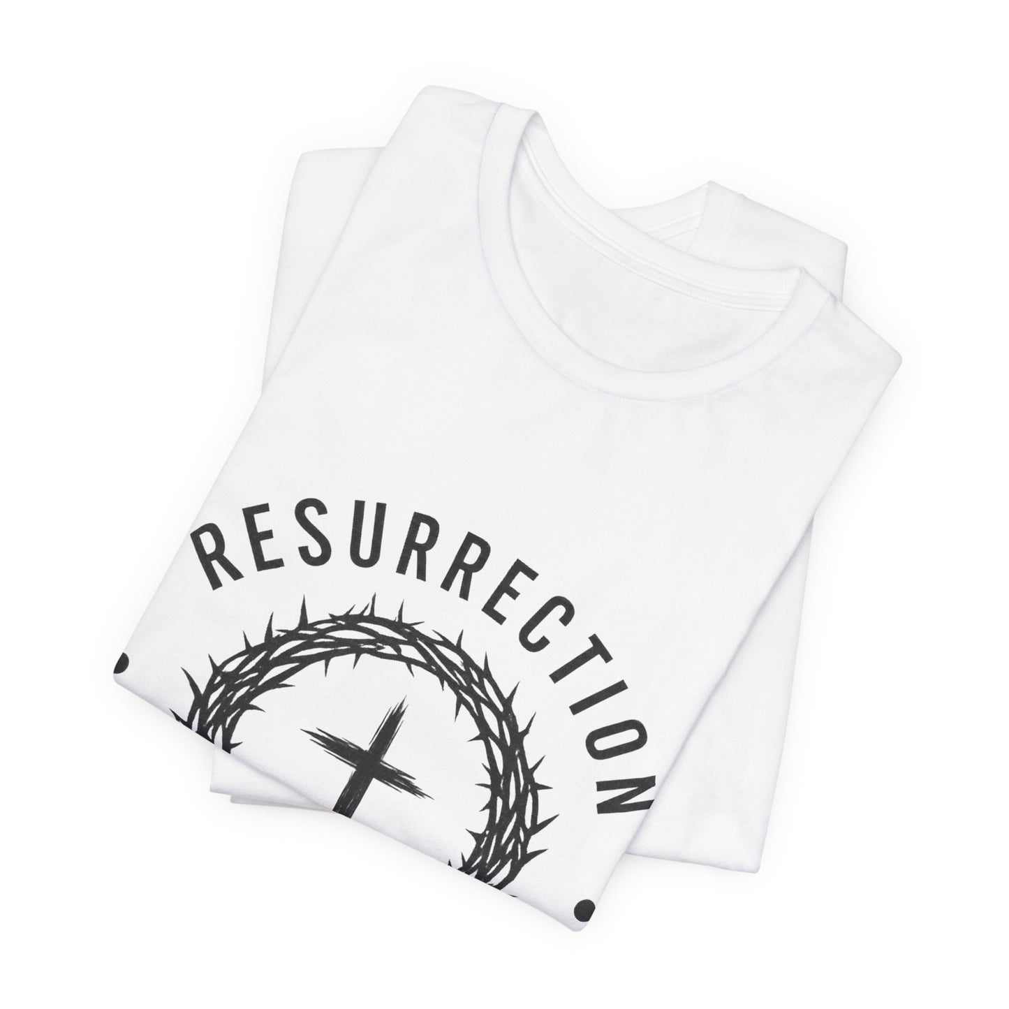 Resurrection Cross T‑Shirt — "Resurrection Rewrote the Ending" Christian Tee