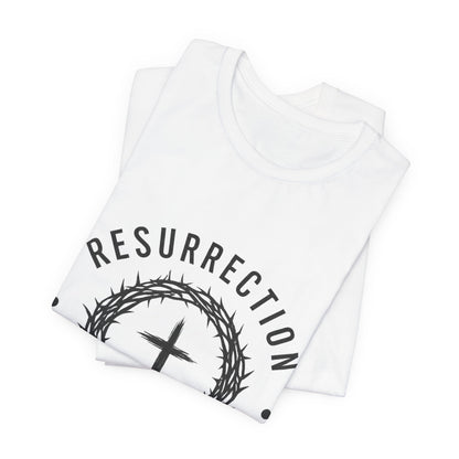 Resurrection Cross T‑Shirt — "Resurrection Rewrote the Ending" Christian Tee