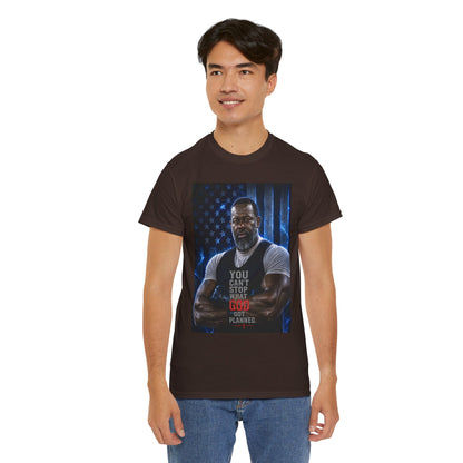 Patriotic Faith Tee — "You Can't Stop What God Has Planned"