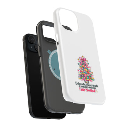 Spanish| Christmas Tree Phone Case - "Feliz Navidad" Spanish Holiday Magnetic Impact-Resistant Case