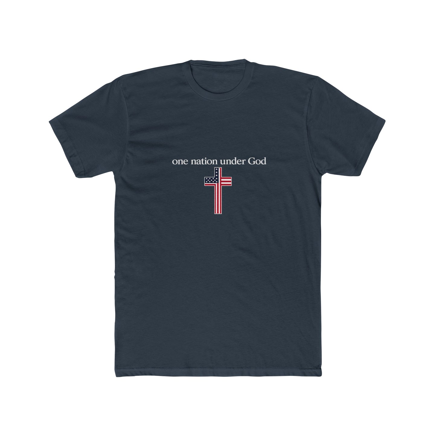 One Nation Under God Cross T-Shirt — Patriotic Christian Tee