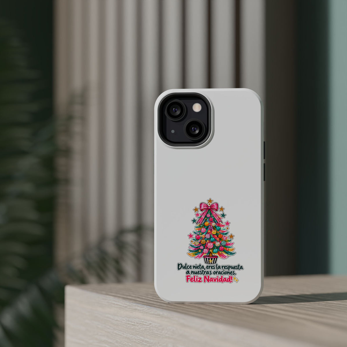 Spanish| Christmas Tree Phone Case - "Feliz Navidad" Spanish Holiday Magnetic Impact-Resistant Case