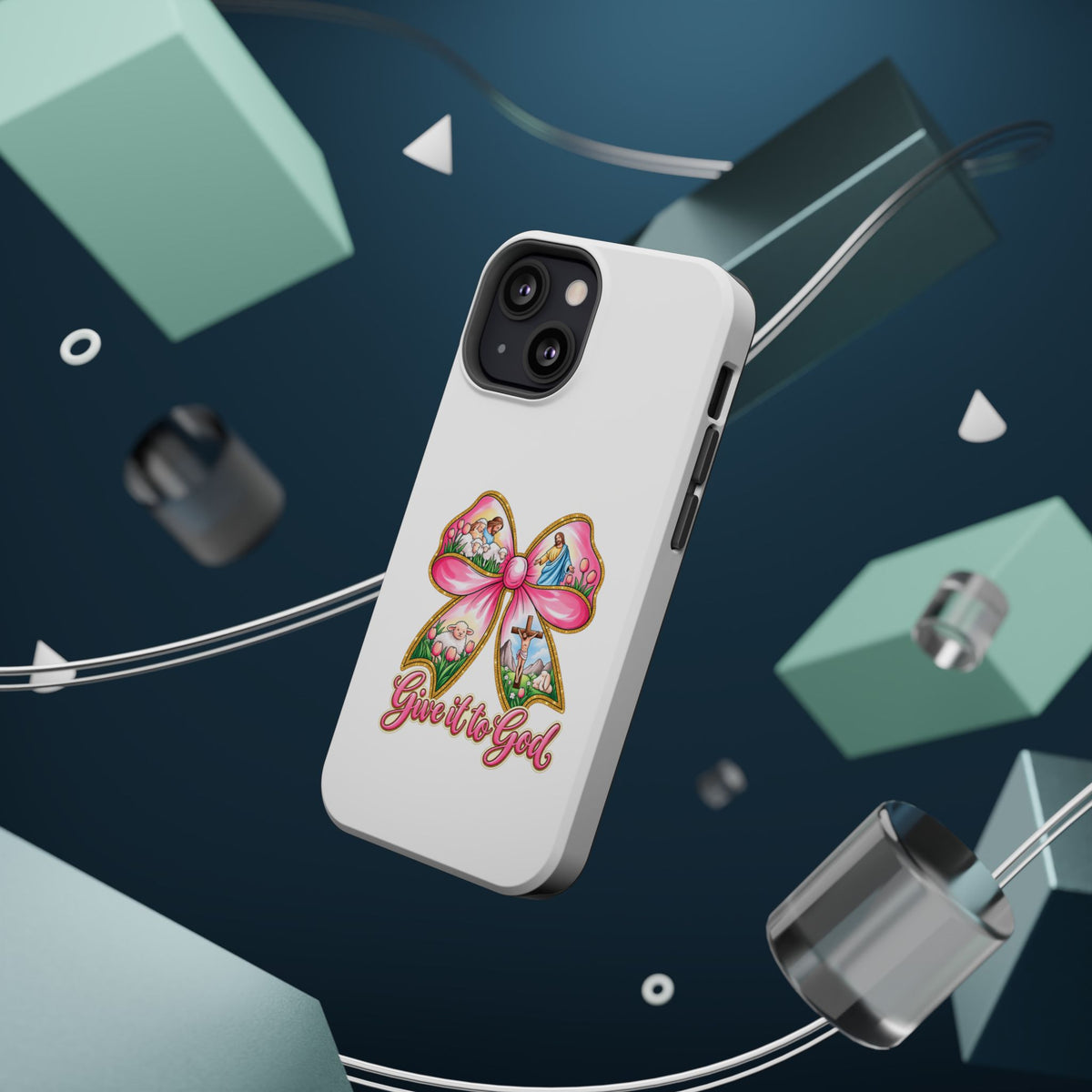 Give It to God Phone Case — Floral Bow Christian iPhone Cover