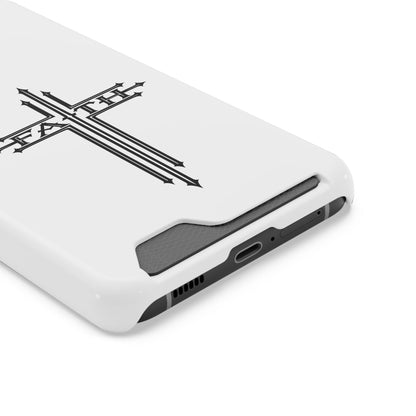 Faith Cross Phone Case with Card Holder — Slim Protective Wallet Case