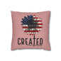 CREATED WITH A PURPOSE & GOD UNDER ONE NATION Canvas Pillowcase