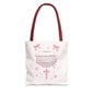 Pink Faith Tote Bag — Inspirational Cross & Rainbow AOP Tote
