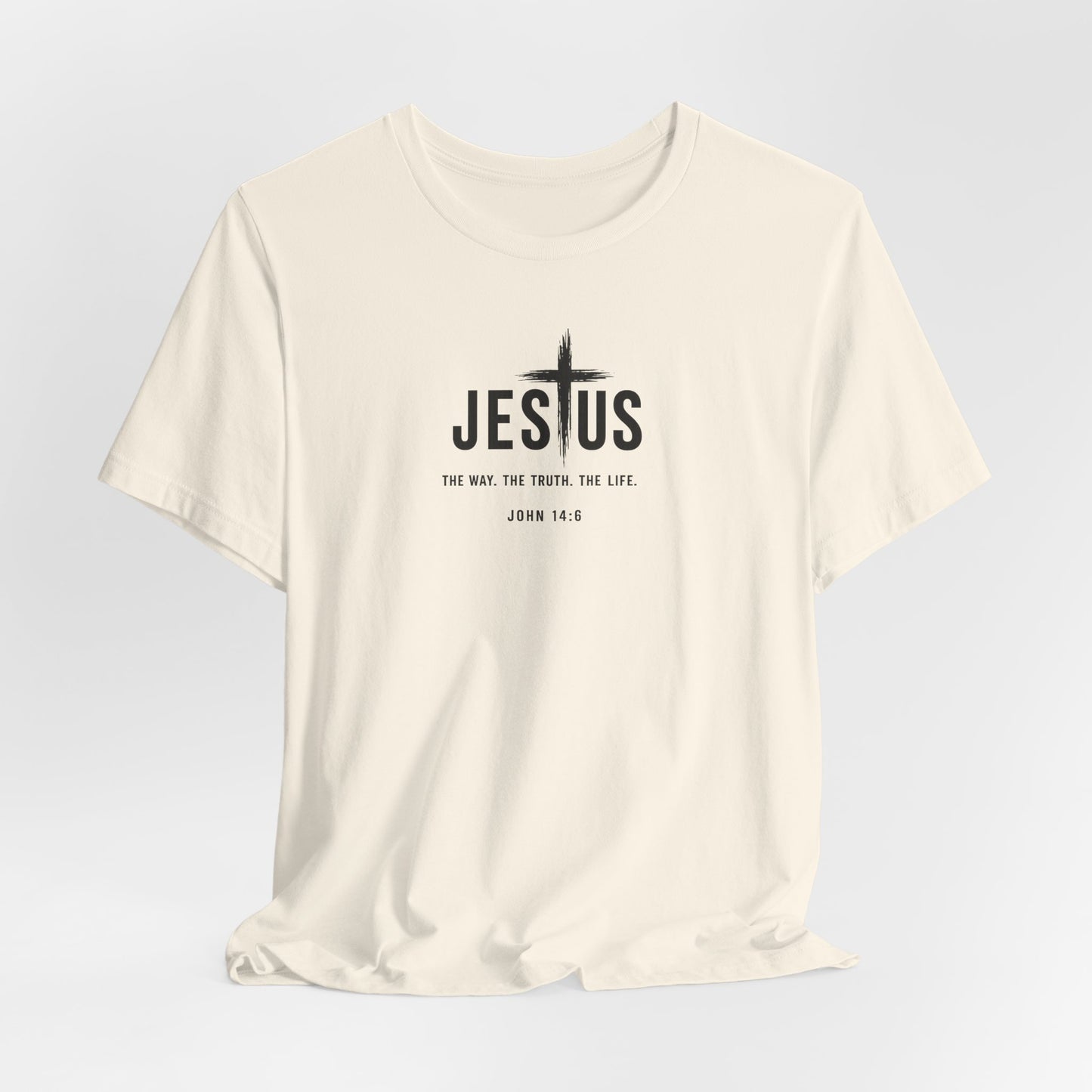 Jesus Cross T‑Shirt - "Jesus: The Way the Truth the Life" Bible Verse Tee (John 14:6)