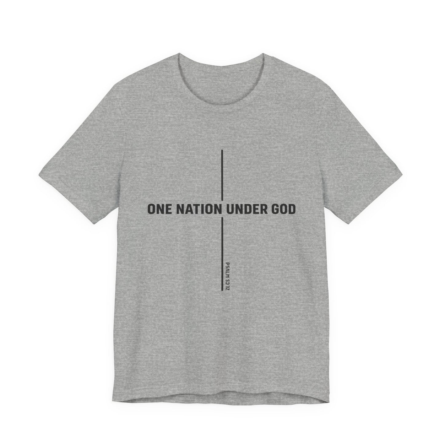 Christian Fish Tee — Small Circular 'JESUS' Design, Faith Graphic Shirt