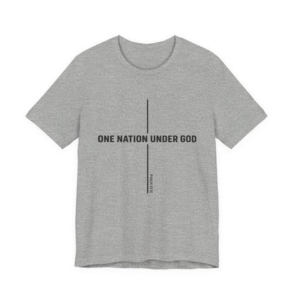 Christian Fish Tee — Small Circular 'JESUS' Design, Faith Graphic Shirt