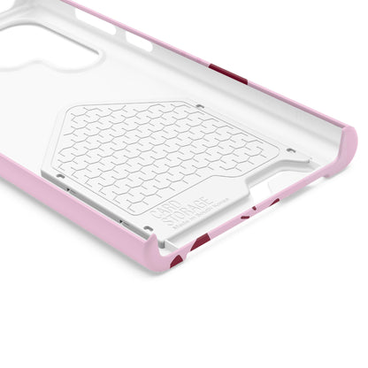Pink "Child of God" Phone Card Case — Heart Pattern Religious Phone Case with Card Holder