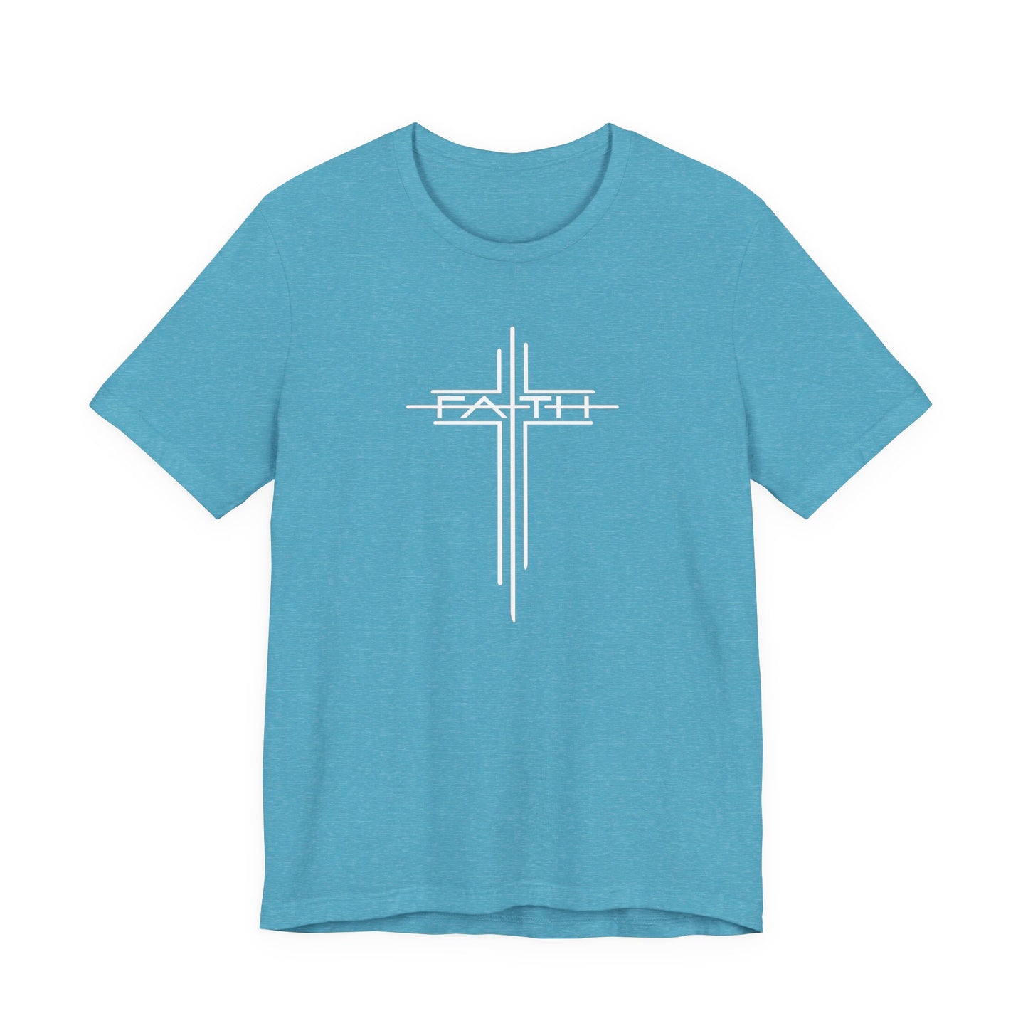 Christian Cross T-Shirt – Subtle White Cross Faith Tee