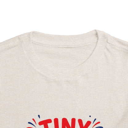 Tiny Patriot Toddler Tee – Cute American Flag 4th of July Shirt