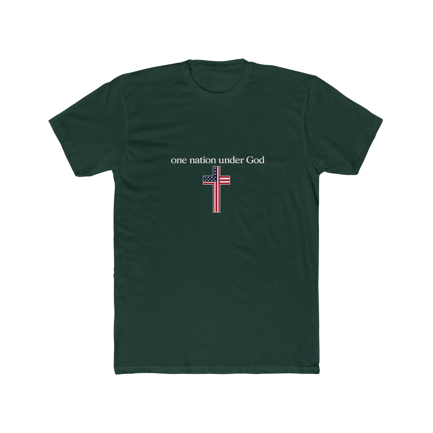 One Nation Under God Cross T-Shirt — Patriotic Christian Tee