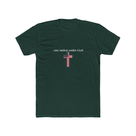 One Nation Under God Cross T-Shirt — Patriotic Christian Tee