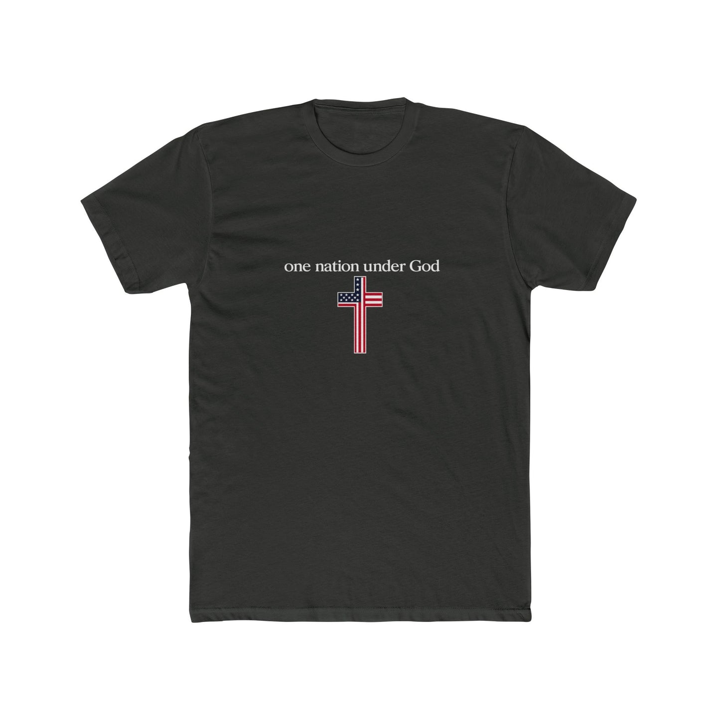 One Nation Under God Cross T-Shirt — Patriotic Christian Tee