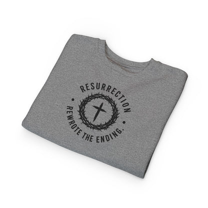 Resurrection Cross Toddler Sweatshirt — Religious Easter Kids Pullover