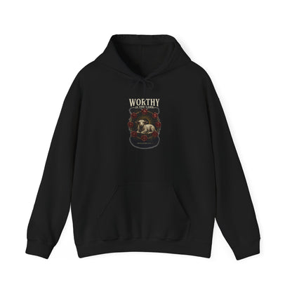 Worthy of the Lamb double print Hoodie – Christian Sheep & Roses Gospel Pullover