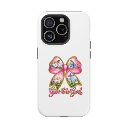 Give It to God Phone Case — Floral Bow Christian iPhone Cover