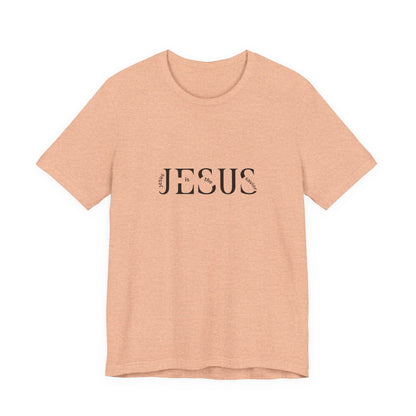Jesus Minimalist Tee — Distressed Script Christian T-Shirt