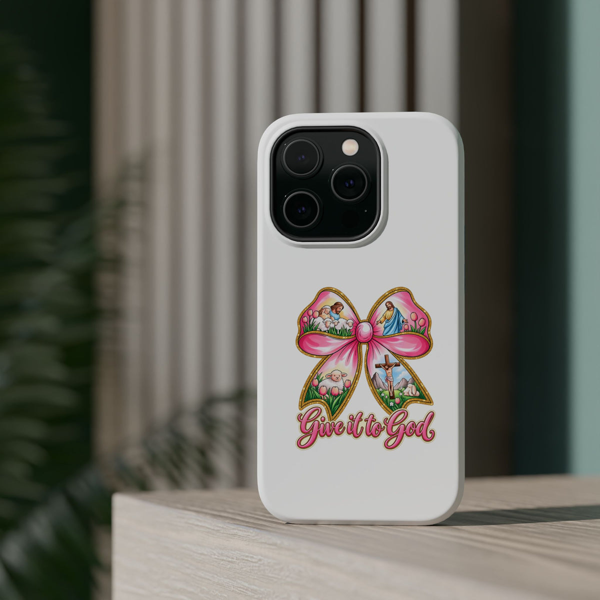 Give It to God Phone Case — Floral Bow Christian iPhone Cover