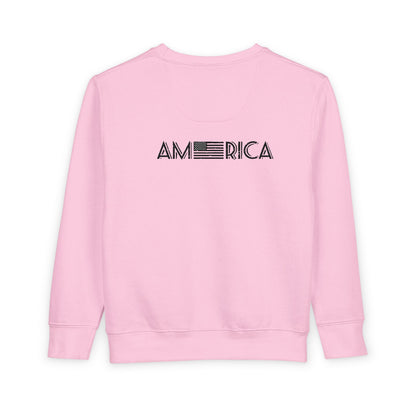 Toddler Sweatshirt - 'Duty to God' Patriotic Eagle & Flag