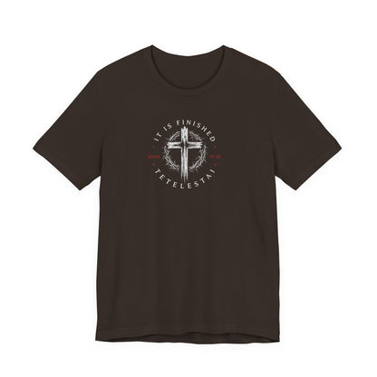 Faith Cross T‑Shirt – "It Is Finished" Christian Tee