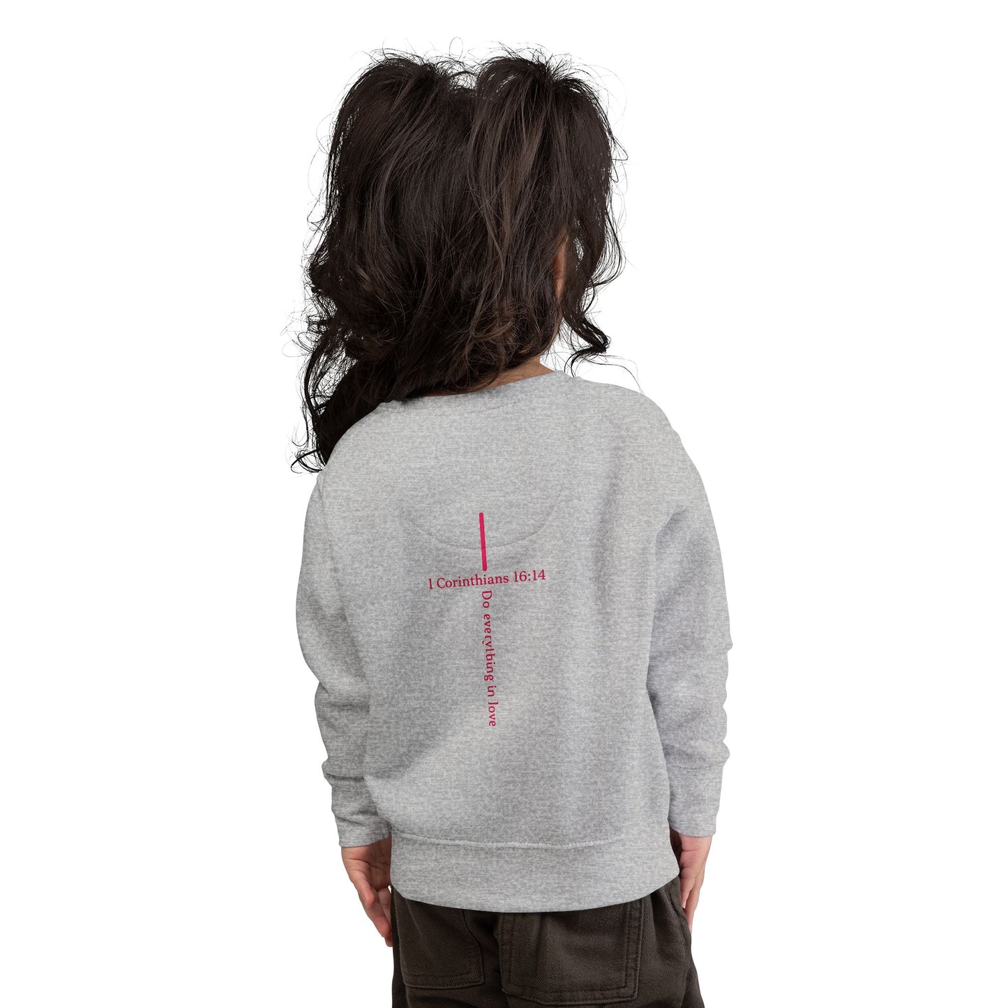 Toddler Sweatshirt — "I Roll With Jesus" Christian Toddler Tee