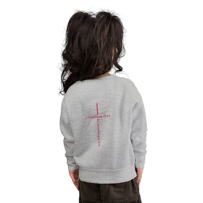 Toddler Sweatshirt — "I Roll With Jesus" Christian Toddler Tee