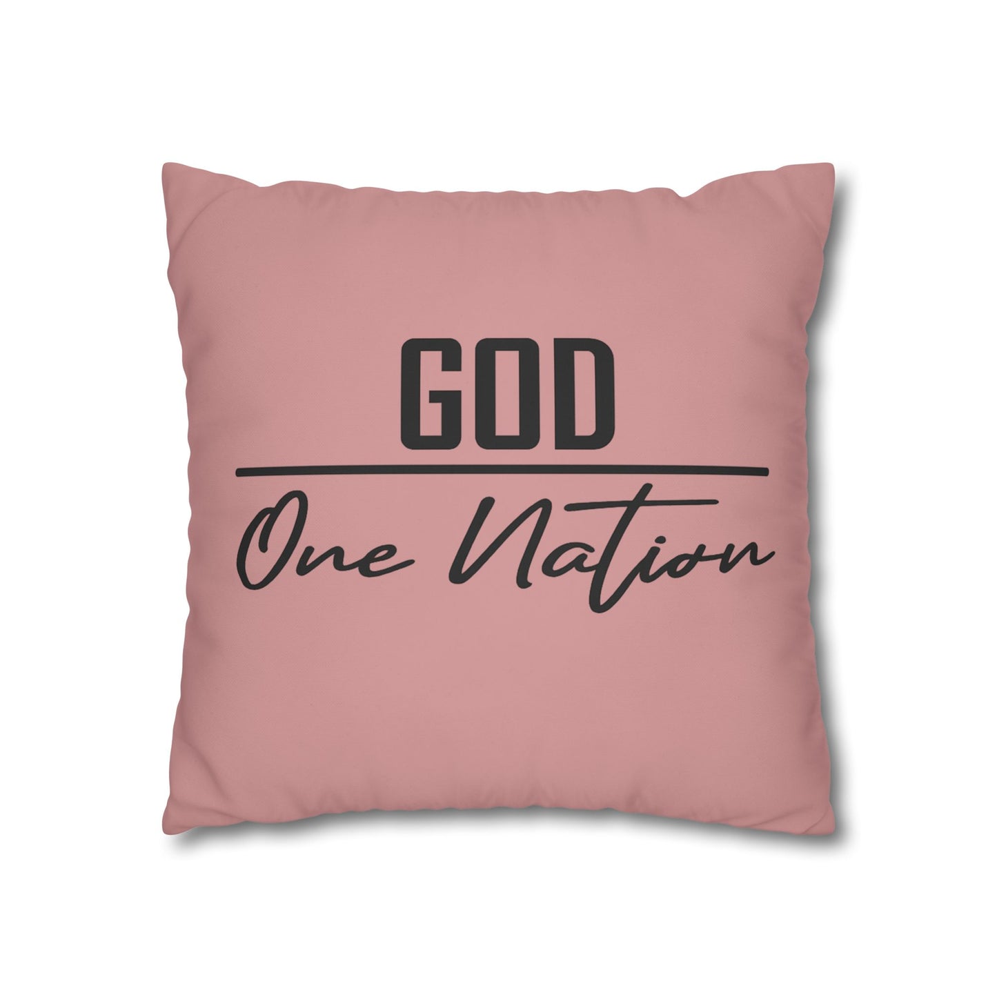 CREATED WITH A PURPOSE & GOD UNDER ONE NATION Canvas Pillowcase