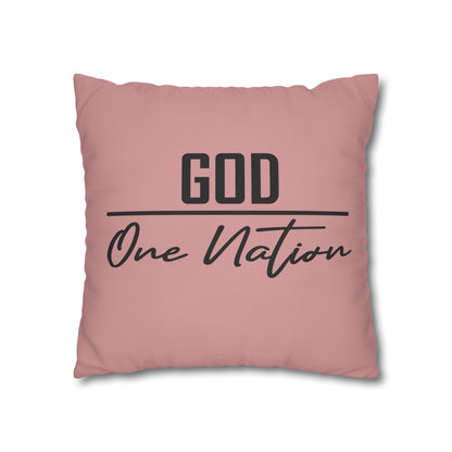 CREATED WITH A PURPOSE & GOD UNDER ONE NATION Canvas Pillowcase