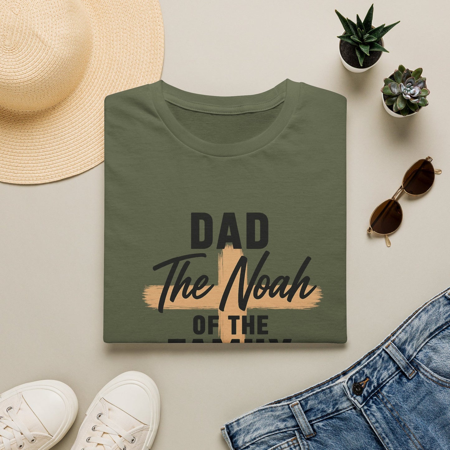 Dad The Noah of the Family T-Shirt — Christian Father Faith Shirt