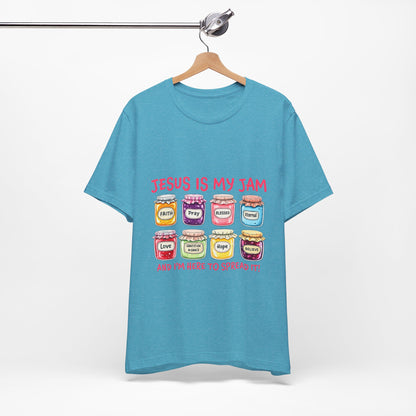 Christian T-Shirt — "Jesus Is My Jam" Jam Jar Graphic Tee