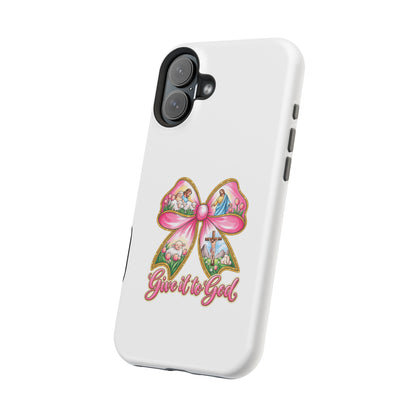 Give It to God Phone Case — Floral Bow Christian iPhone Cover